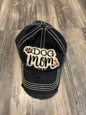 KBETHOS Black 'Dog Mom' Patch Baseball Cap with Contrast Stitching